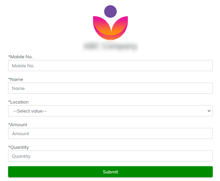 Simple custom payment page with dropdown